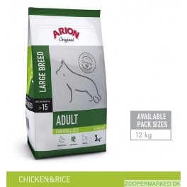 Arion Original Adult Large Breed -  Kylling & Ris - 12 kg