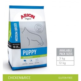 Arion Original Puppy Medium Breed - Kylling & Ris - 3 kg