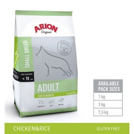 Arion Original Adult Small Breed - Kylling & Ris - 3 kg