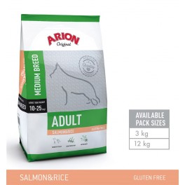 Arion Original Adult Meduim Breed - Laks & Ris - 3 kg
